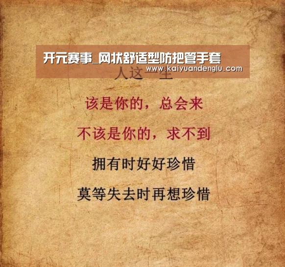 开元赛事_网状舒适型防把管手套(图2) 开元直播